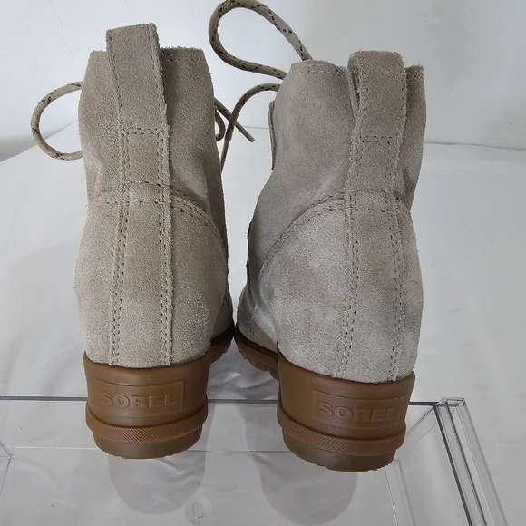 Sorel Evie Lace-Up Wedge Boots Women's Size 8 Waterproof Suede - Picture 5 of 13